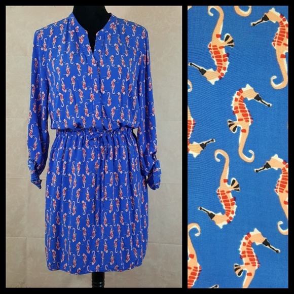 crown & ivy Dresses & Skirts - Crown & Ivy Seahorse Print Dress Sz 14